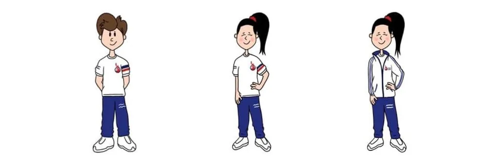 Uniformes del colegio: camiseta polo y sudadera deportiva